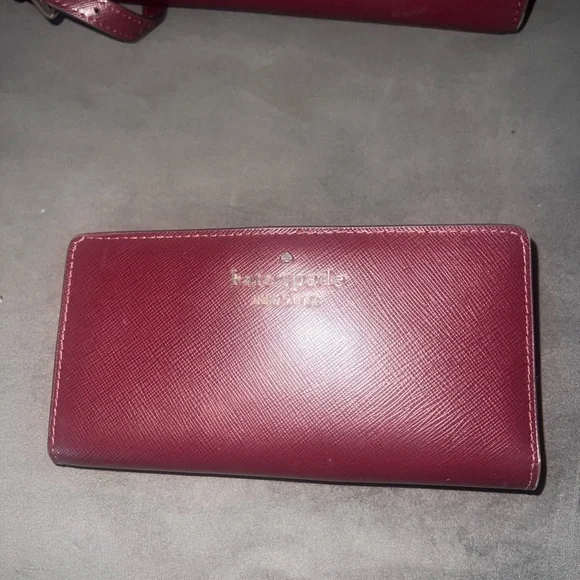 Kate Spade Burgundy Handbag and Wallet Set - Picture 5 of 9